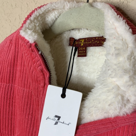 7 For All Mankind Babygirl pink Winter Jacket - Picture 2 of 8